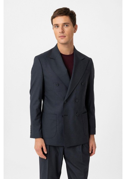 Lacivert Kruvaze Kapama Italyan Kesim Erkek Takım fiyatları