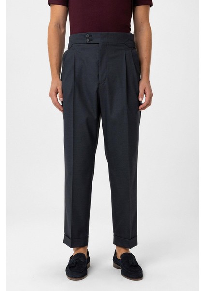 Lacivert Kruvaze Kapama Italyan Kesim Erkek Takım fırsatları