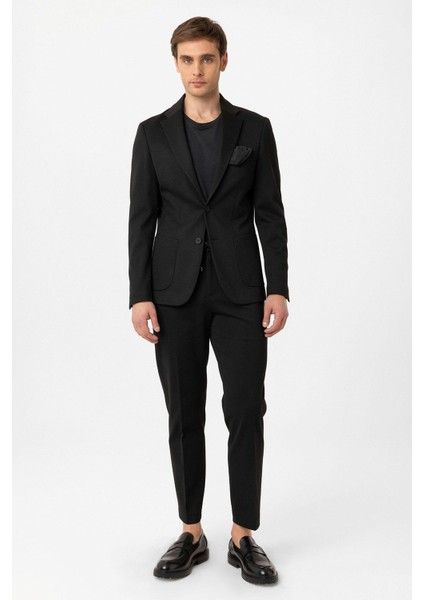 Siyah Slim Fit Comfort Erkek Takım fiyatları