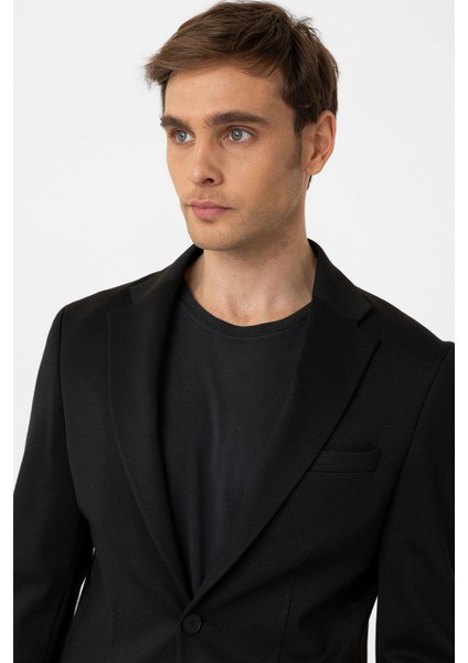 Siyah Slim Fit Comfort Erkek Takım indirimleri