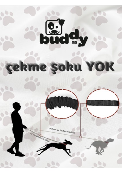Bungee Gezdirme Tasması | Şok Emici Özellik | Kaymaz Tutuş | Dayanıklı Yapı