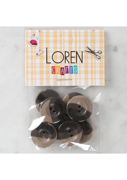 Crafts 8'li Düğme Kahverengi - 1139