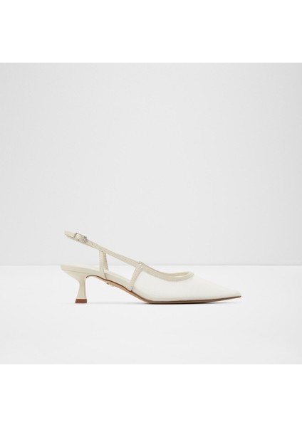 Maxına Ayakkabı Orta Boy Topuklu - Ekru