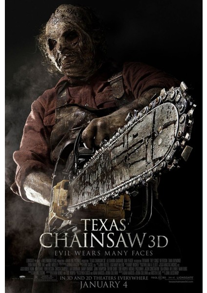 Texas Chainsaw 3D (2013) 3 Afiş - Poster ( Folyo ) - Afiş - POSTER-6469 ( 50 cm x 70 cm )