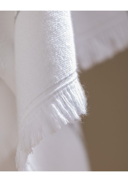 Raya %100 Pamuk Banyo Havlusu - Beyaz/gri indirimleri