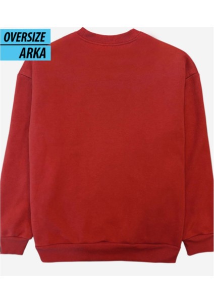 California Vibes Oversize sweatshirt Kırmızı