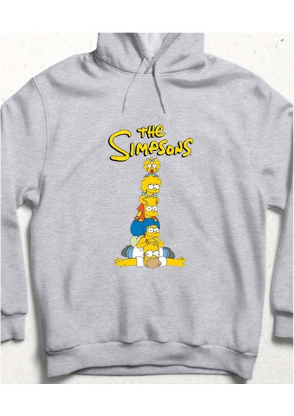 The Simpsons: Birlikte Daha Güçlü Kapüşonlu Sweatshirt Gri