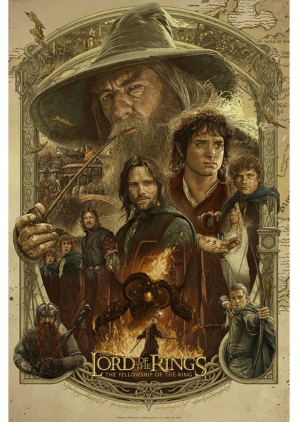 The Lord Of The Rings The Fellowship Of The Ring (2001) 0004 Afiş - Poster ( Folyo ) - Afiş - POSTER-7488 ( 50 cm x 70 cm )