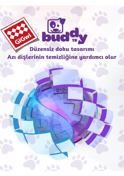 Gigwi Şeffaf Top Köpek Oyuncağı | Sesli ve Uzun Ömürlü | Küçük Irklar İçin Eğlenceli Oyun