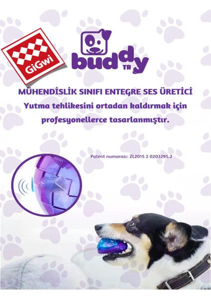 Gigwi Şeffaf Top Köpek Oyuncağı | Sesli ve Uzun Ömürlü | Küçük Irklar İçin Eğlenceli Oyun