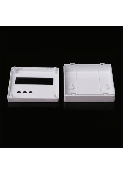Plastik Proje Kutusu 86X86MM Beyaz Duvara Yüzeye Montaj Tip 1602 LCD 3 Buton Elektronik Devre