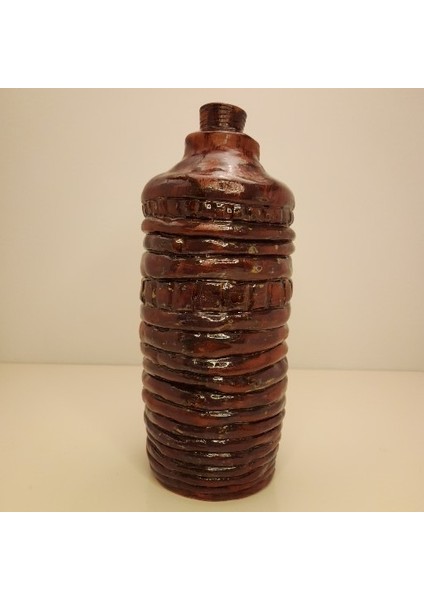 Tasarım El Yapımı Antik Seramik Şişe Vazo - Dekoratif Süs Eşyası