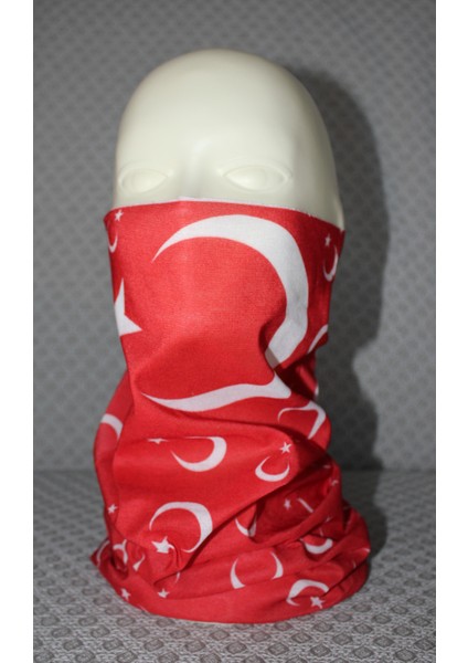 Ay Yıldız Desenli Kırmızı Boyunluk Baf Bandana fiyatları