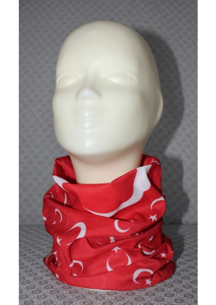 Ay Yıldız Desenli Kırmızı Boyunluk Baf Bandana modelleri
