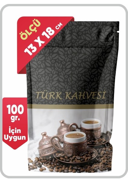 Kahve Desenli Kilitli Siyah Doypack 250 - 13X22CM fiyatları