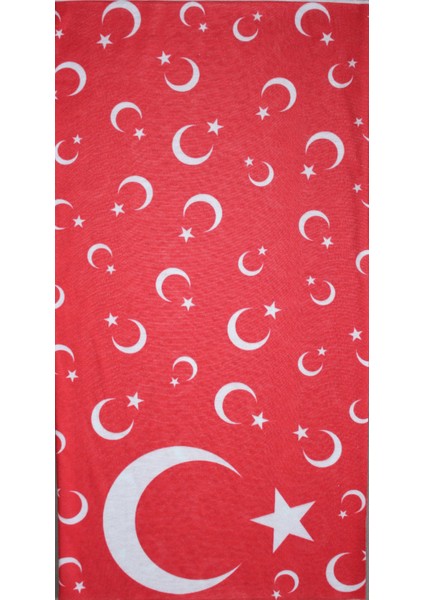 Ay Yıldız Desenli Kırmızı Boyunluk Baf Bandana fırsatları