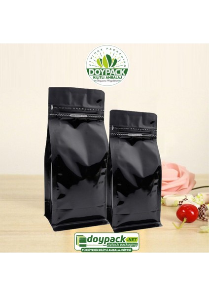 Parlak Siyah Kilitli Flat Bottom 100 - 11.5X21.5CM
