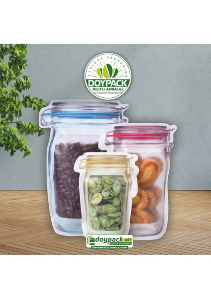 Kilitli Kavanoz Doypack Ambalaj 250 - 15.5X22CM fiyatları