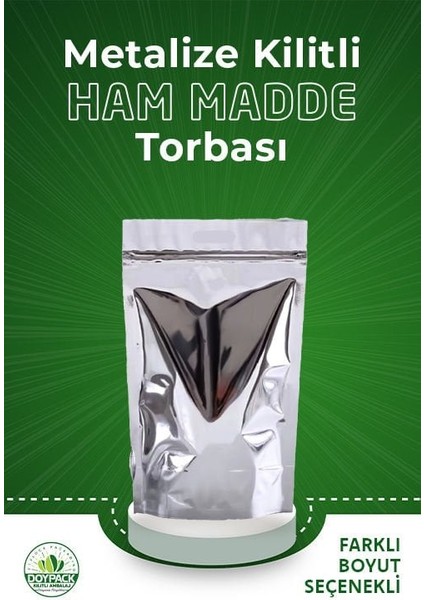Metalize Kilitli Ham Madde Torbası 100 - 35X44CM