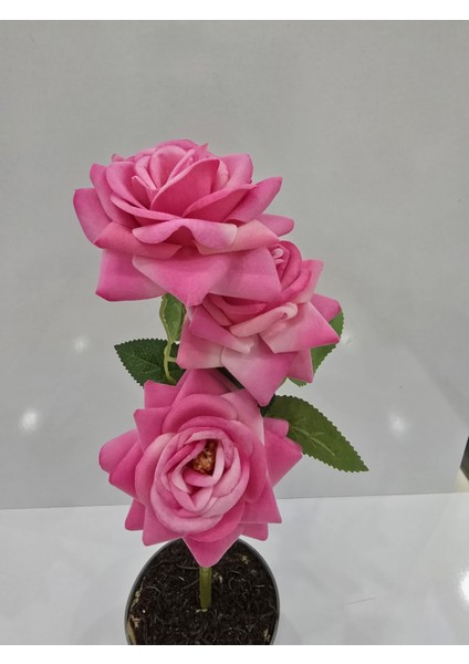 Dekoratif Yapay Kadife Güller - Pembe Gül Buketi fiyatları