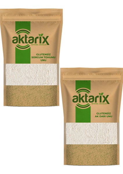 100 gr Glutensiz Sorgum Tohumu Unu + 100 gr Ak Darı Unu