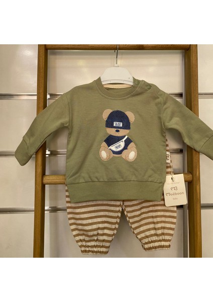 Fukukum Baby Erkek Bebek Ayıcıklı 2'li Takım Yeşil