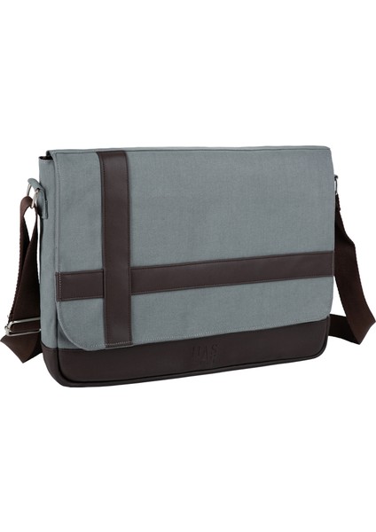 Unısex Kanvas Yatay Postacı Çantası Askılı Çanta Omuz Çanta Turkuaz