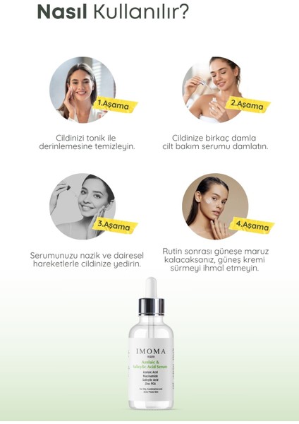 Azelaic ve Salicylic Acid, Niacinamide, Zinc Pca Serum modelleri