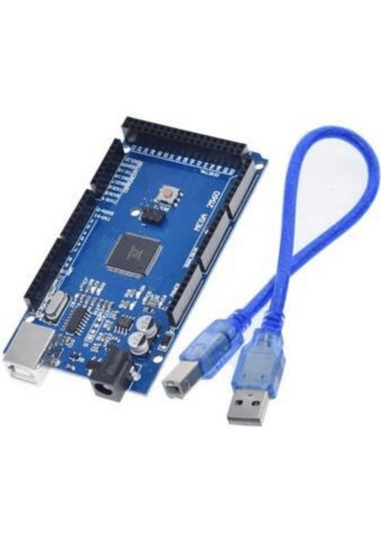 Arduino Mega 2560 R3 CH340 Klon Geliştirme Kartı + Kablo Hediyeli