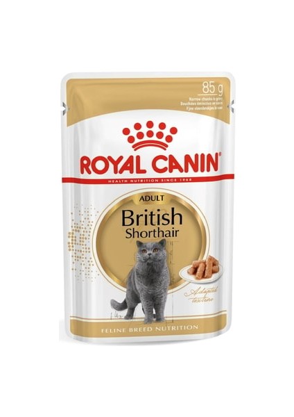 British Shorthair Yetişkin Pouch Kedi Konservesi 85 gr