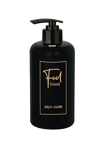 Sıvı Sabunluk Yuvarlak Plastik Pompalı 500 ml - Siyah