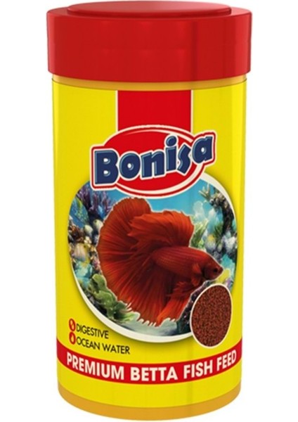 Beta Balığı Yemi 100ml Granül, Bonisa 100ml, Rose Pro Colour 100ml Kutu Chips Balık Yemi, Multivitamin