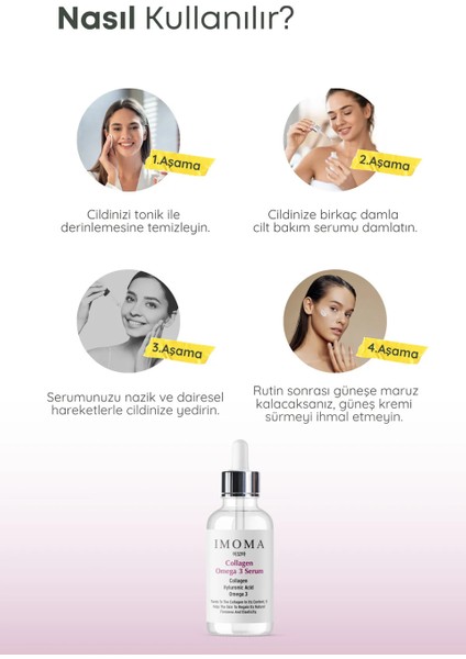 IMOMA Gençleşme Taraftarı Kırışıklık Önleyici Niacinamide Vitamin B3 , Vitamin E , Avokado, Collagen Omega3 fiyatları