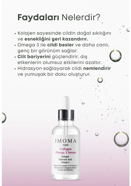IMOMA Gençleşme Taraftarı Kırışıklık Önleyici Niacinamide Vitamin B3 , Vitamin E , Avokado, Collagen Omega3 fırsatları