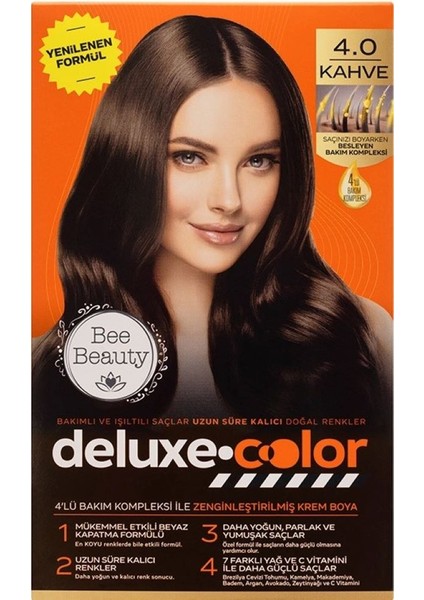 Deluxe Color Kit Saç Boyası 4.0 Orta Kahve