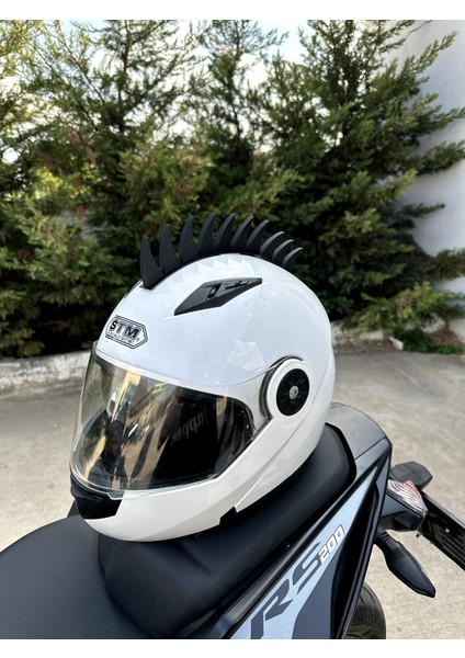 Motor & Motosiklet 3D Baskı Kask Dış Aksesuar Punk Stili fırsatları