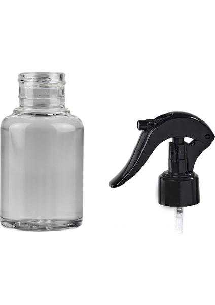 60 ml Pe Şeffaf Triger Sprey Başlıklı Şişe, 12 Adet, Sprey Şişesi