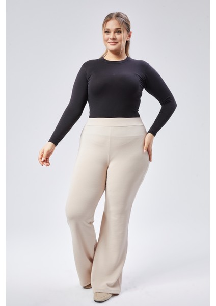 Ispanyol Paça Büyük Beden Esnek Kadın Pantolon fiyatları
