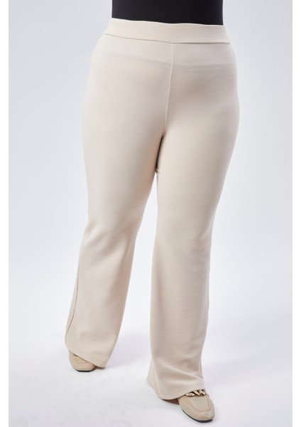Ispanyol Paça Büyük Beden Esnek Kadın Pantolon modelleri