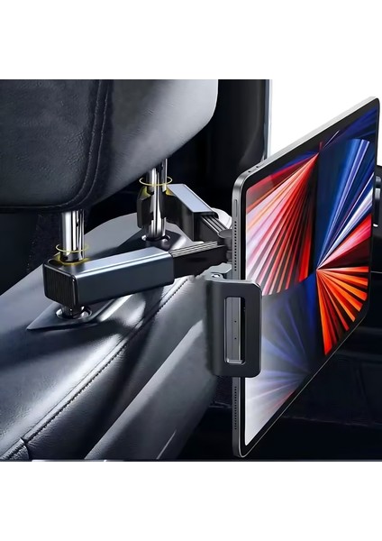 Araba Evrensel Kafalık Araç Arka Koltuk 360 Derece Dönebilen 12.9 inç Telefon ve Tablet Tutucu