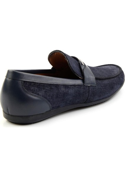 Lacivert Kumaş Hakiki Deri Erkek Casual Ayakkabı E01758028104 modelleri