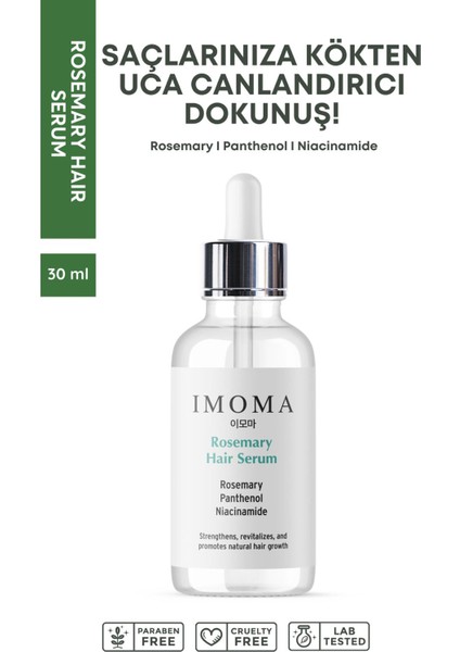 IMOMA Biberiye (Rosemary) ve Papatya Çiçeği Özü Serum Niacinamide B3 ve B5 Vitamini