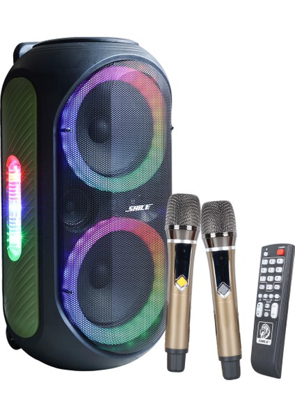 Shile SL-2012 El Mi̇krofonlu Kumandali Usb+Sd+Bt Seyyar Anfi̇ Taşinabi̇li̇r Speaker - Hoparlör