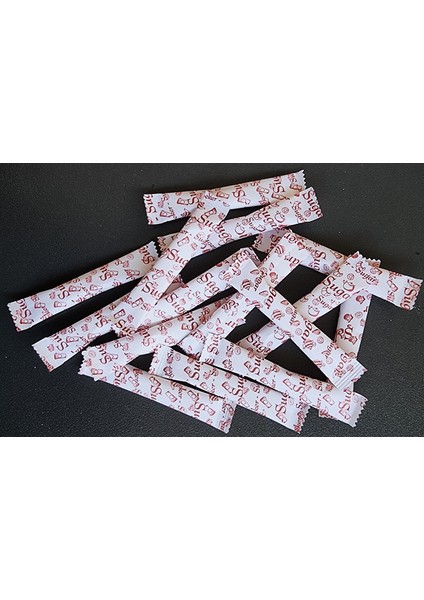 Stick Şeker Tek Kullanımlık Toz Şeker Kırmızı Baskılı 3 gr x 250 Adet