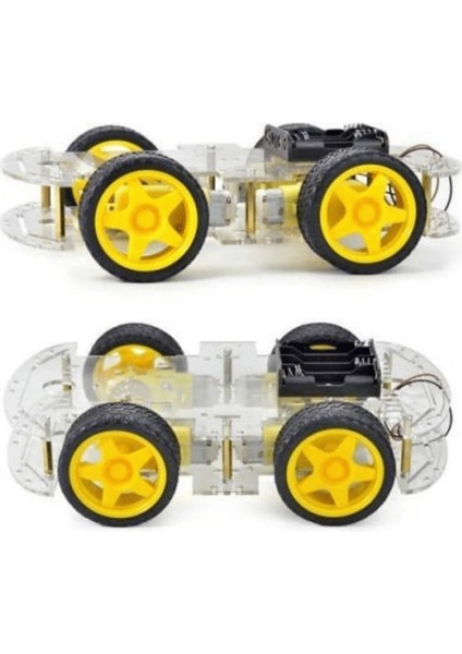 4WD Çok Amaçlı Mobil Robot Platformu - Şeffaf