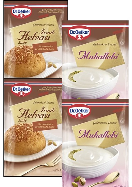 Pratik Tatlı Setleri (İrmik Helvası ve Muhallebi)