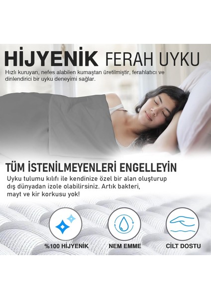 Seyahat Uyku Nevresimi, Pamuk, Otel Kamp Nevresim Takımı Tulum Çarşafı 220 x 105 cm Gri modelleri