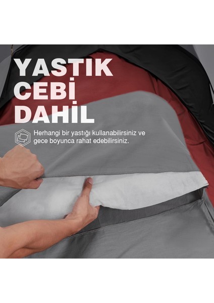 Seyahat Uyku Nevresimi, Pamuk, Otel Kamp Nevresim Takımı Tulum Çarşafı 220 x 105 cm Gri indirimleri