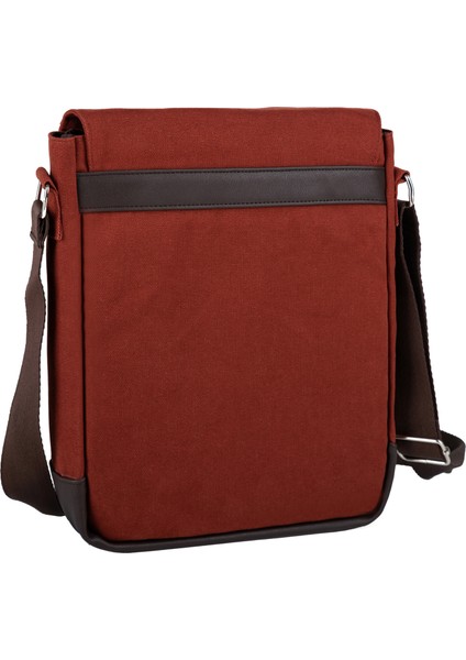 Unısex Kanvas Postacı Çantası Askılı Çanta Omuz Çanta Kiremit Kırmızısı modelleri