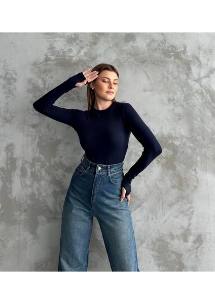 Premıum Kalite Oysh Kumaş Parmak Geçirmeli Bisiklet Yaka Body fiyatları